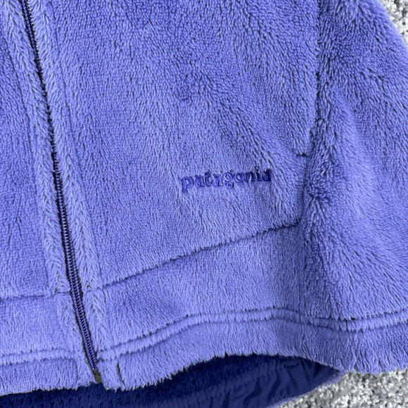 Patagonia Jacket Womens Medium Purple Long Sleeve Zip Up Fleece Logo Outdoor - Picture 6 of 11